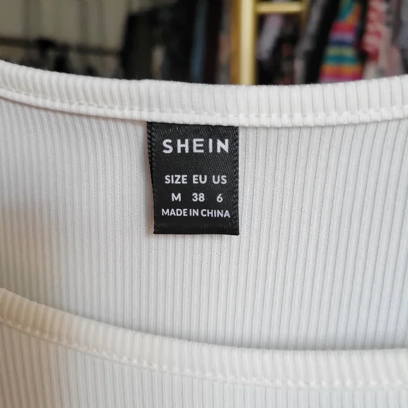 SHEIN White Puff Sleeve Long Sleeve Top Blouse, Size Medium - Picture 10 of 10